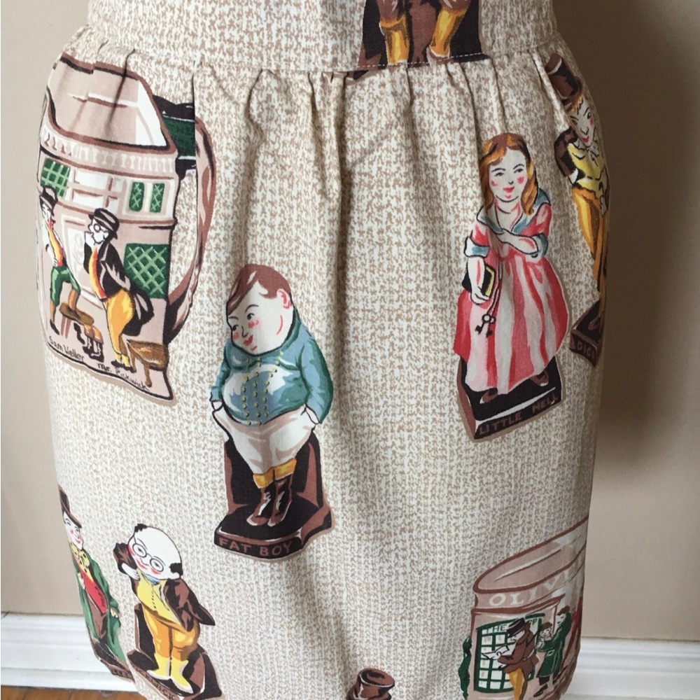 Vintage Royal Doulton Dickens Characters Apron Kitchen Apron Half Apron